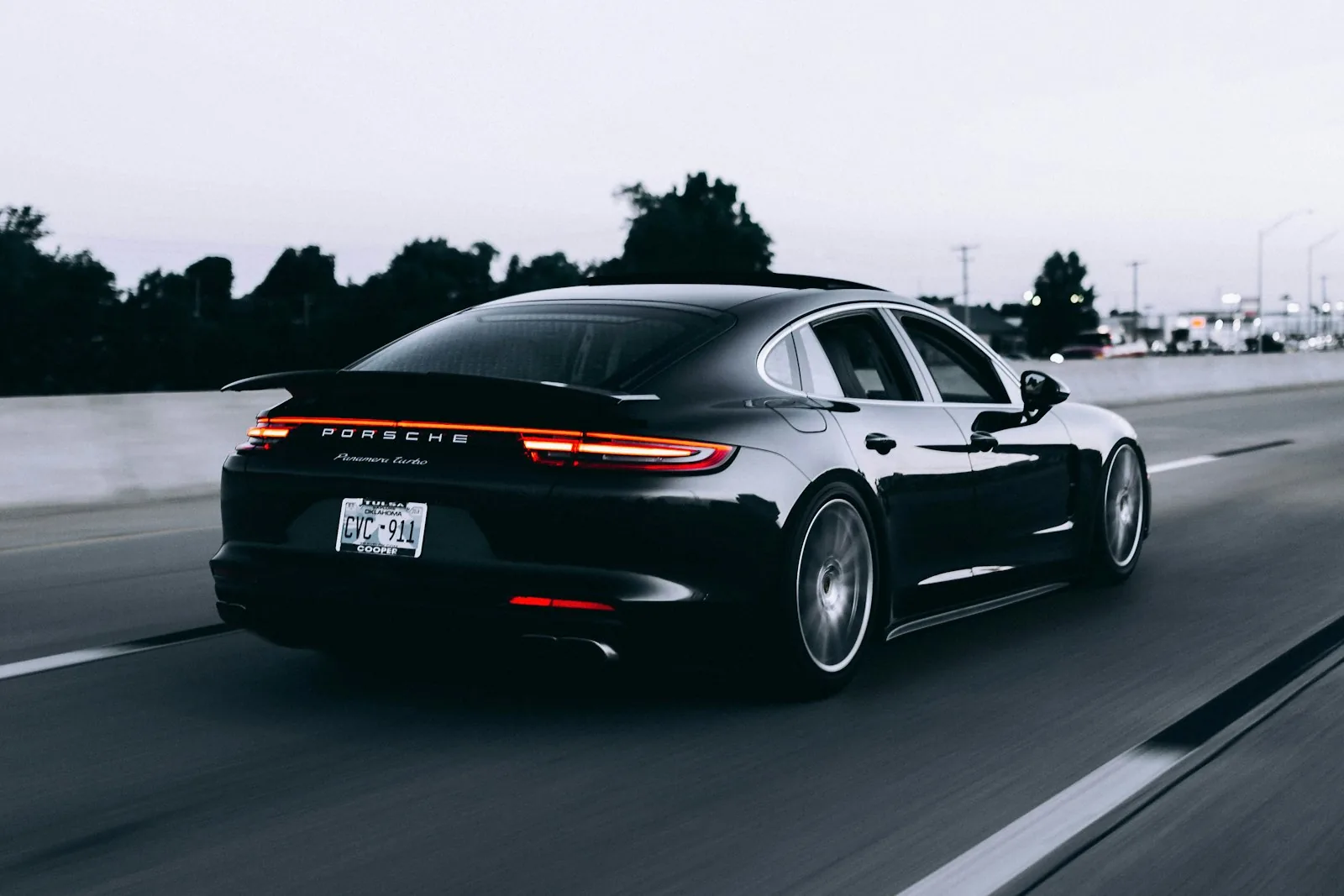 A prize-grade performance car at dusk